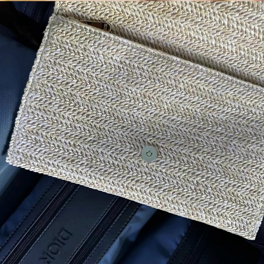 New Dior Beauty Raffia Pouch - Picture 2 of 4